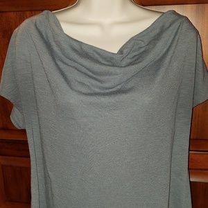 Gray Cowl Neck Shirt